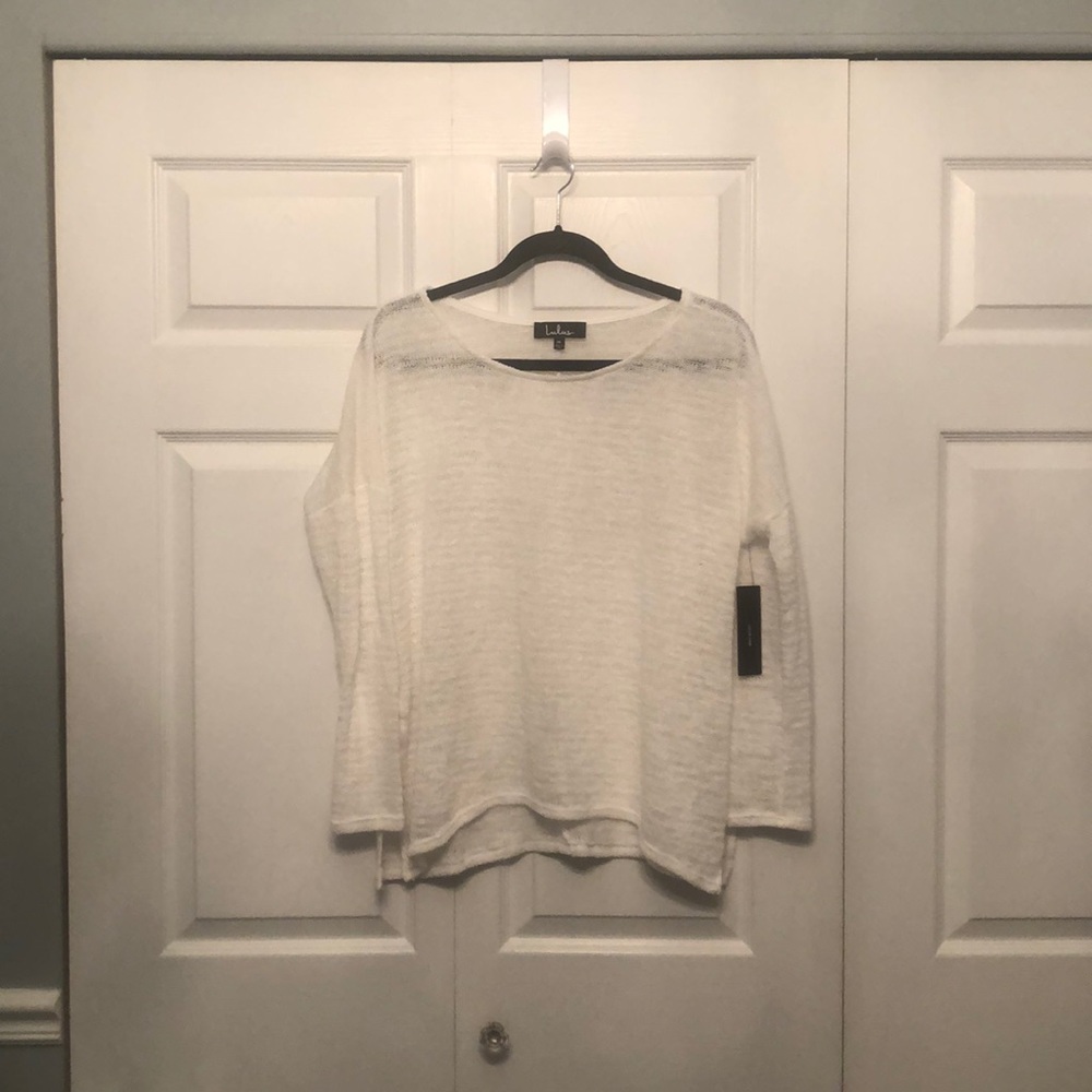 Lulus knitted white sweater NEW WITH TAGS